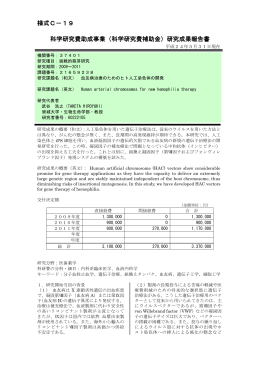 研究成果報告書 - KAKEN - 科学研究費助成事業データベース