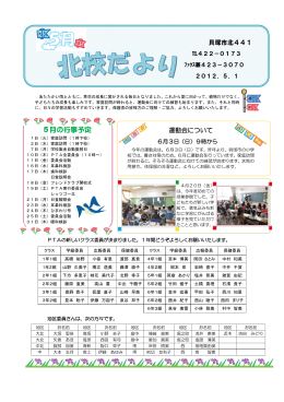 北校だより5月号 - 貝塚市教育委員会