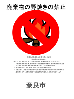 廃棄物の焼却禁止（PDF）