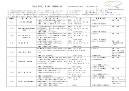 平成25年度 第2期 公開教室一覧