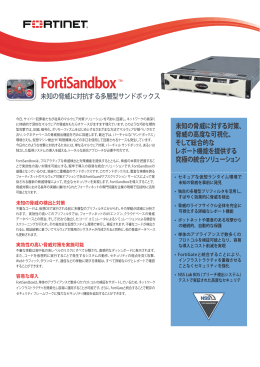 FortiSandbox：未知の脅威に対抗する多層型サンドボックス
