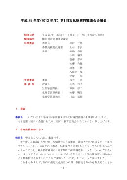 平成25年度第1回会議録（PDF：321KB）