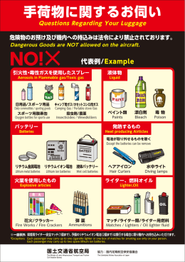 手荷物に関わるお伺い（PDF）