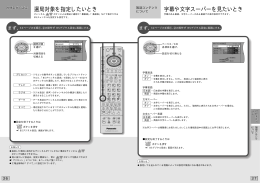 選局対象を指定したいとき 字幕や文字スーパーを見たいとき