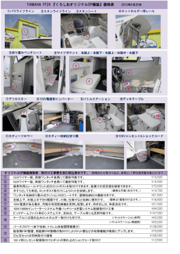 YF24くろしおオリジナルOP艤装価格ご案内