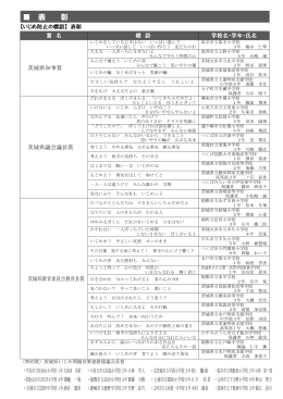 いじめ防止の標語入賞者