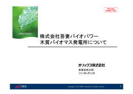 株式会社吾妻バイオパワー 木質バイオマス発電所について