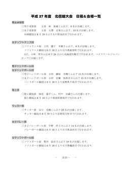 北信越大会_会場日程一覧(2015/06/17)