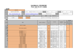 平成26年現況報告（455KB） - 社会福祉法人 福島県社会福祉事業団