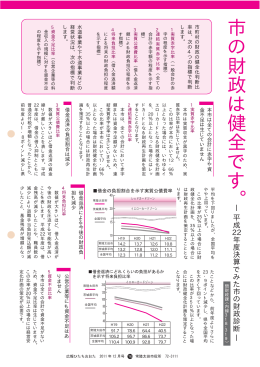 市の財政は健全です。