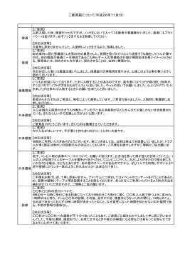 ご意見箱について(平成26年11月分)