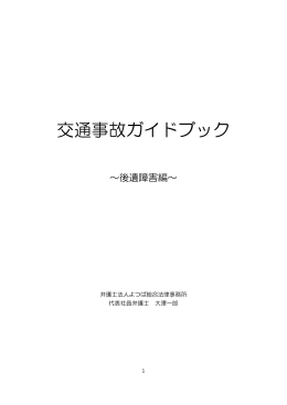 交通事故ガイドブック (2) - 千葉 弁護士による交通事故の無料相談