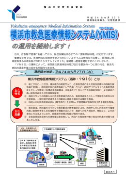 横浜市救急医療情報システム（通称：YMIS ）とは 主な 効果 主な 特長