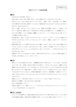 若年アンケート自由回答集