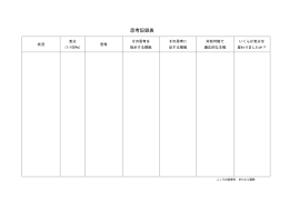 思考記録表 - こころの診療科 きたむら醫院