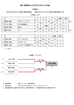 第11回茨木ミックスダブルステニス大会 上月・村田