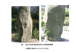 図5 釜山牛疫血清製造所時代の動物慰霊碑 大島誠之助氏からいただい