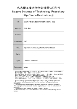 石灰系多機能化複合材料の開発に関する研究