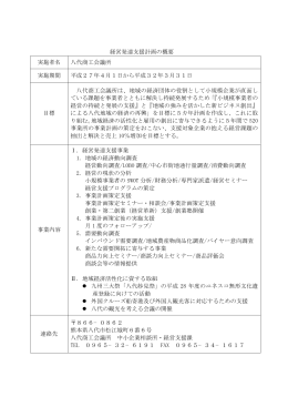 経営発達支援計画の概要 実施者名 八代商工会議所 実施