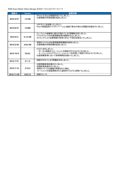 iPhone/iPad向け リリースノート PDFダウンロード