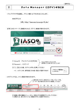 IASO Data Manager 操作ﾏﾆｭｱﾙ
