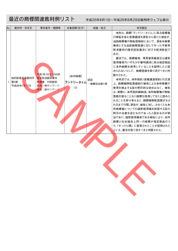 【SAMPLE】裁判例 2014年10月号掲載分