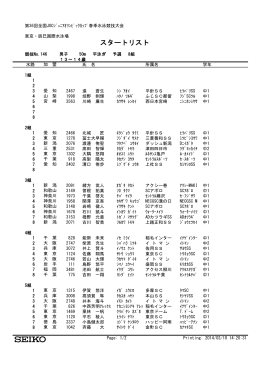 スタートリスト
