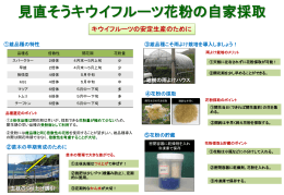 見直そうキウイフルーツ花粉の自家採取