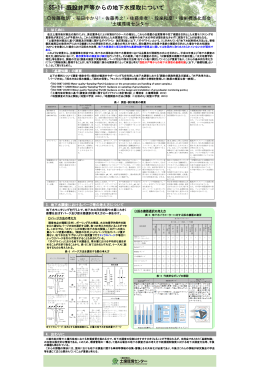 S5-11 既設井戸等からの地下水採取について