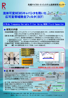 流体可変MEMSキャパシタを用いた 広可変帯域除去フィルタ（BEF)