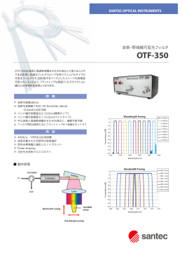 OTF-350 波長・帯域幅可変光フィルタ
