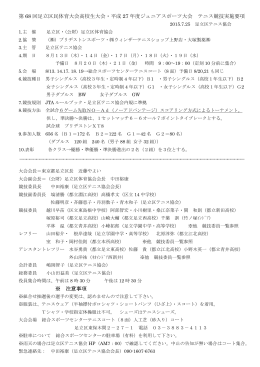 大会実施要項・ドロー・集合時間等