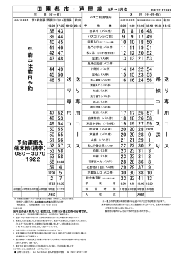 田 園 都 市 ・ 芦 屋 線 4月～1月迄 平成2
