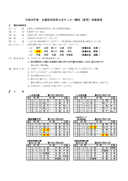 平成26年度 兵庫県民体育大会サッカー競技（夏季）実施要項
