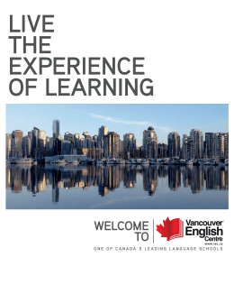 VEC Colour Brochure - Vancouver English Centre