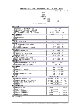 避難所生活における感染管理上のリスクアセスメント