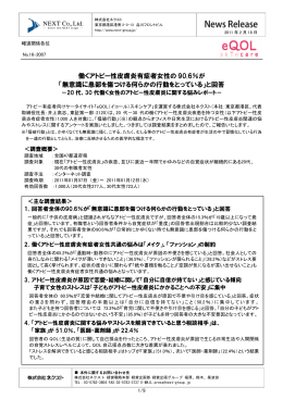 30代働く女性のアトピー性皮膚炎に関する悩みレポート