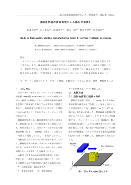 積層造形物の表面処理による高付加価値化