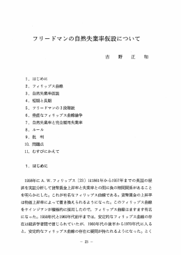 フ リー ドマンの自然失業率仮設について