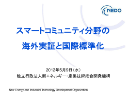 事業概要説明 - 新エネルギー・産業技術総合開発機構