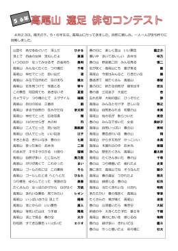 4月23日、晴天の下、5・6年生は、高尾山に行ってきました