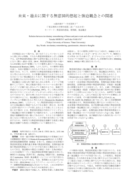 未来・過去に関する無意図的想起と強迫観念との関連