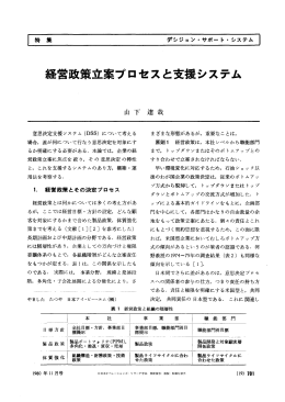 経営政策立案プロセスと支援システム - 日本オペレーションズ・リサーチ