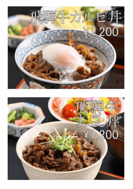 飛騨牛カルビ丼 飛騨牛 まぶし丼