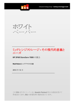ミッドレンジストレージ - その現代的 意義とニーズ（PDF、856KB）