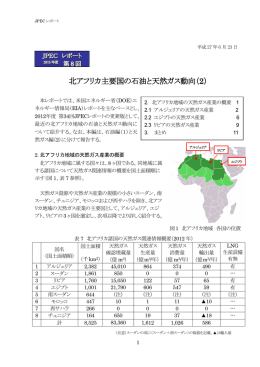 北アフリカ主要国の石油と天然ガス動向（2）