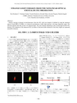 FEL照射による非線形光学結晶の奇妙な発光現象 P.982