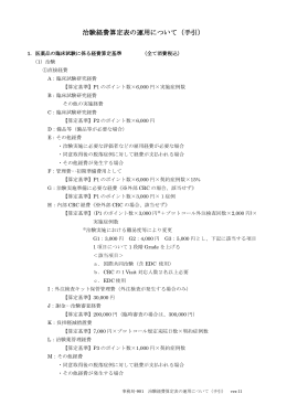 「治験経費算定表の運用について（手引）」を公開しました。