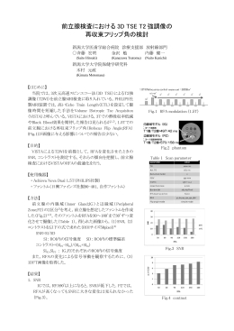前立腺検査における 3D TSE T2 強調像の 再収束フリップ角の検討