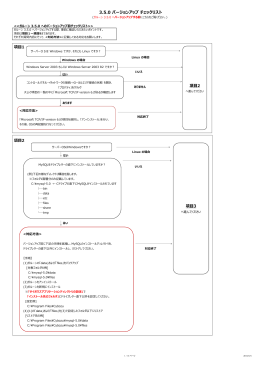 3.5.0 バージョンアップ チェックリスト - サービス一覧 Service